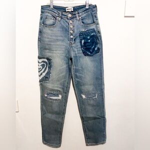 Patchwork Reworked Abound High Waisted Mom Jeans